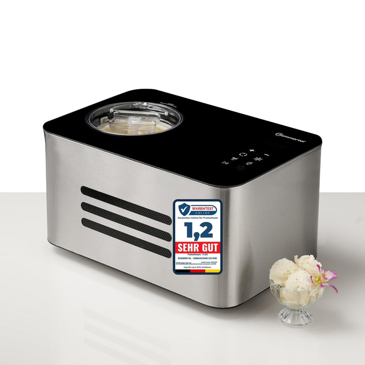 Sommertal Eiscreme Maschine ICE1500 3-in-1 Eismaschine, Frozen Joghurt & Sorbet, Eiscrememaschine au