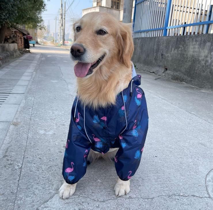Idepet Regenmantel für Hunde Regenjacke Hund Winddicht Wasserdicht Hundamantel mit Kapuze für kleine