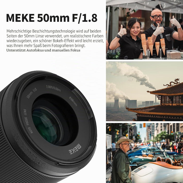 Meike 50mm F1.8 Autofokus STM Schrittmotor Vollformat-Objektiv Kompatibel mit Nikon Z-Mount-Kameras