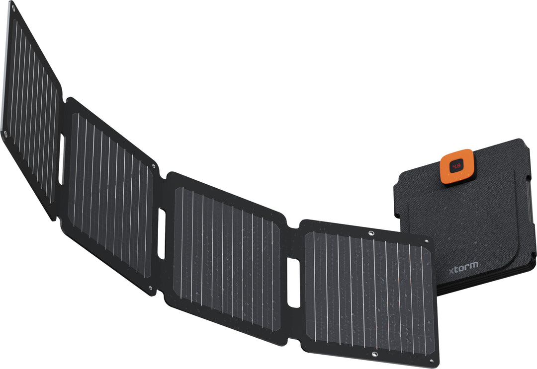 Xtorm SolarBooster, 28W Solarmodul, Faltbar, Tragbar Solar Ladegerät, faltbares Solarpanel, Monokris