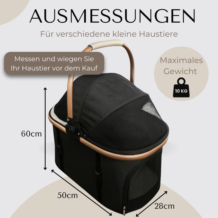 Transportbox Katzen & Hunde – klappkorb, klappbox, faltbar & stabil – Moderne Tiertransportbox für K
