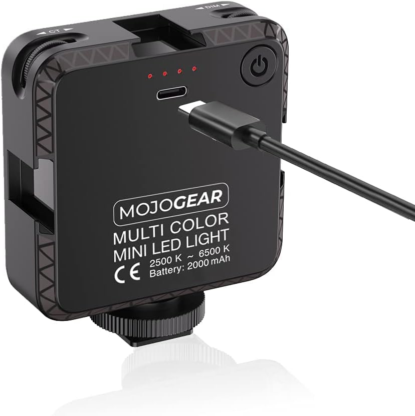 MOJOGEAR W64 Multi Color Mini LED Lampe für Smartphone und Kamera
