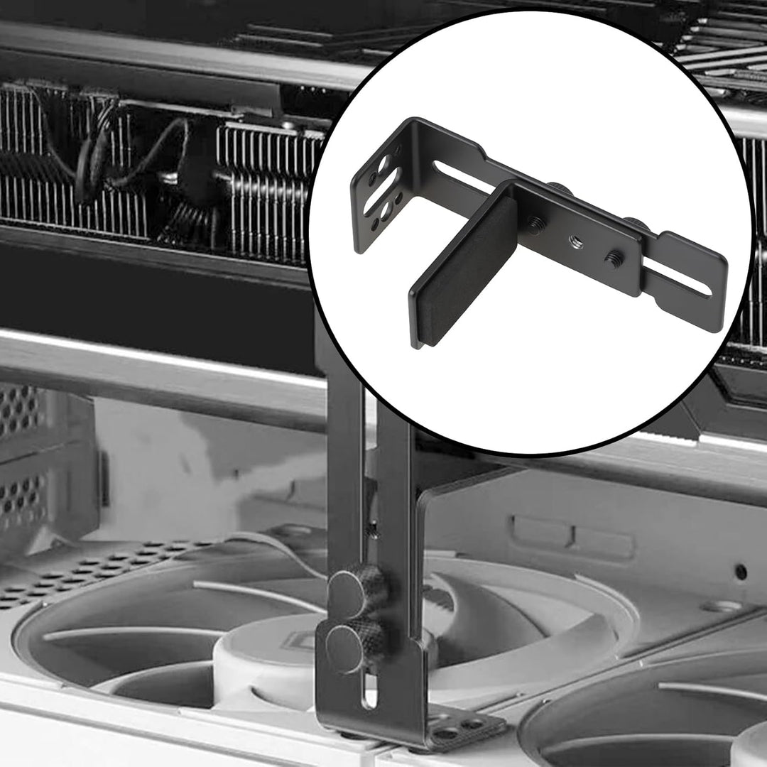 2 Stück GPU-Halterungen mit Schrauben Schwarzer Edelstahl GPU-Anti-Durchhang 6–96 Mm Black, Black