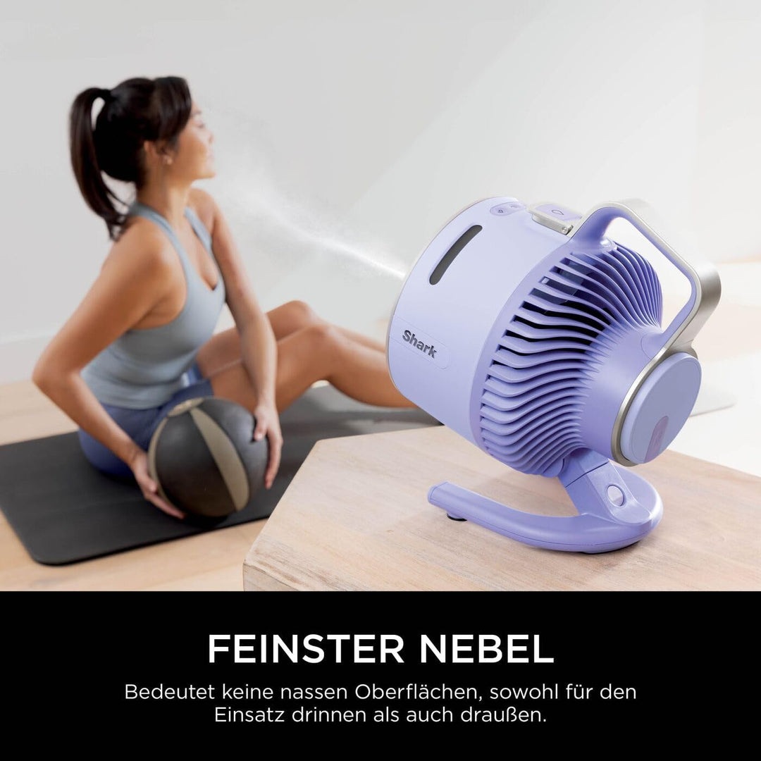 Shark FlexBreeze HydroGo Starker Ventilator mit Sprühnebel, Kühlung für drinnen & draussen, leise &