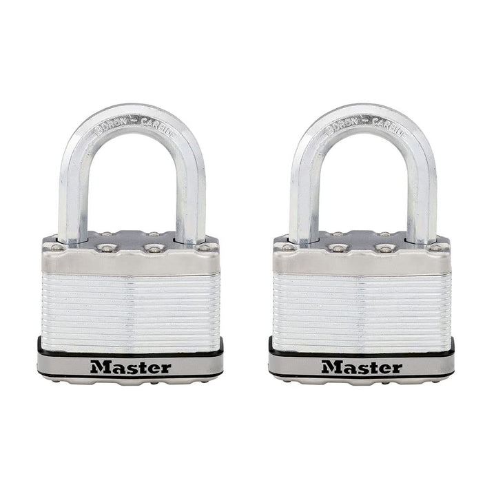 Master Lock M15XTLF Magnum robustes Outdoor-Vorhängeschloss mit Schlüssel, 2 Stück gleichschliessend