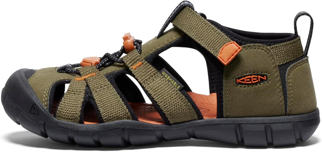 Keen SEACAMP II CNX Y-ENSIGN BLUE/CAMELLIA RO 1010099 Unisex-Kinder Sandalen 32 EU Dark Olive Gold F