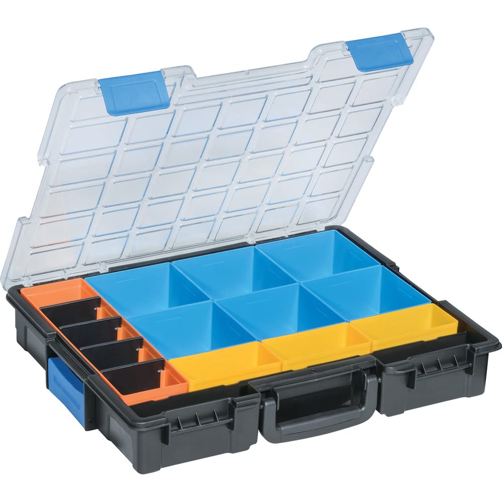 allit Kleinteilekoffer 454220 mit Verbindungsclips, herausnehmbaren Boxen und hochschlagfestem Decke