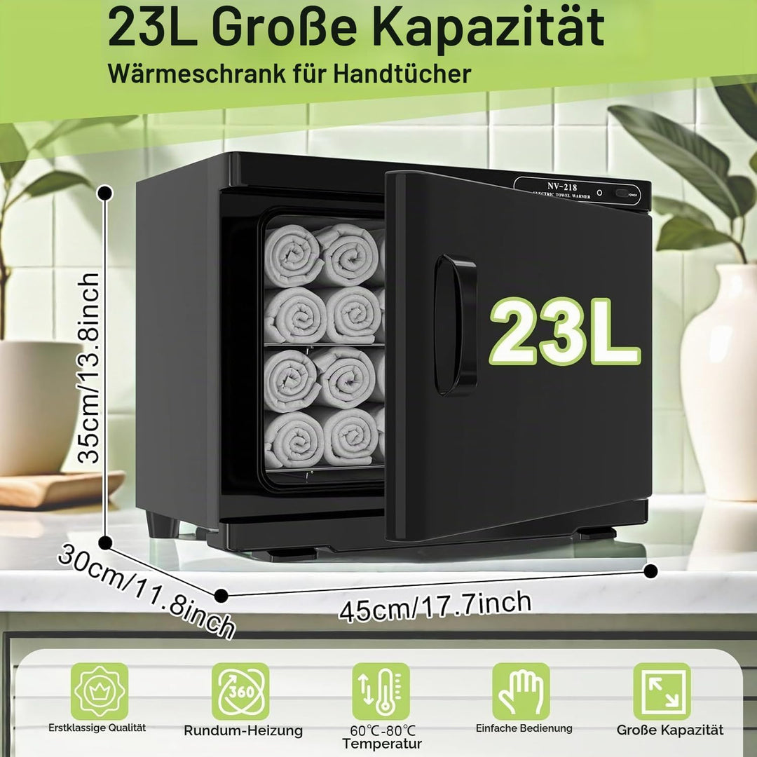 CISSIYOG Handtuchwärmer 23L, Handtuchheizschrank, Handtuch Warmhalter, Handtuchwärmer Elektrisch Sch