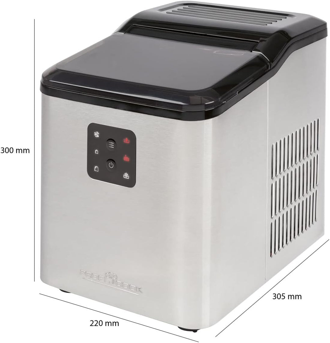 ProfiCook® Eiswürfelmaschine schnelle Produktion - Eiswürfel in 10 Minuten, bis zu 12 kg Eis in 24 S