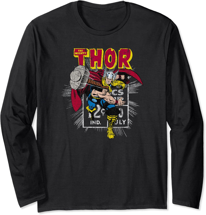 Marvel The Mighty Thor Marvel Comics Price Stamp Langarmshirt