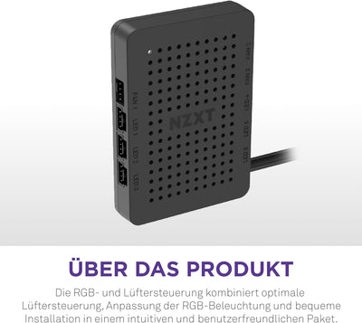 NZXT RGB & Fan Controller - AC-CRFR0-B1-6 RGB-Beleuchtungskanäle - 3 Lüfterkanäle - Anpassung der RG