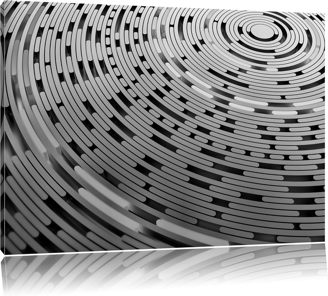 Pixxprint Abstrakte Schallplatte, Love Music als Leinwandbild/Grösse: 100x70 cm/Wandbild/Kunstdruck/