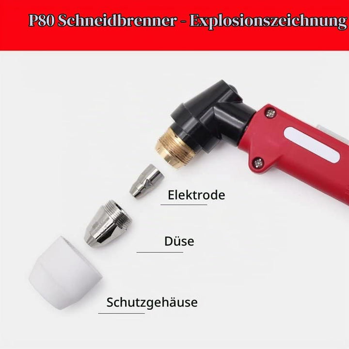 SUSEMSE P80 Plasmaschneidbrenner Pilotbogen CNC Brenner Plasmaschneider Schlauchpaket 80A-100A für C