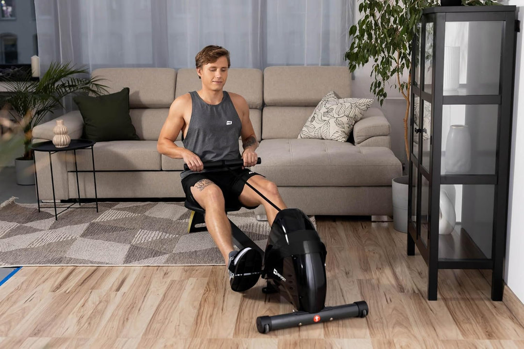Hop-Sport Rudergerät Boost, Magnetbremssystem, LCD Display, 10 Widerstandsstufen, Klappbar, Cardioge