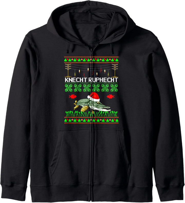 Knecht Ruphecht Hecht Angeln Fisch Angel Angler Herren Mann Kapuzenjacke