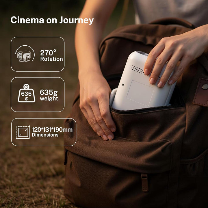 Smart Beamer Integrierte Apps Native 1080P 4K kompatibel 12000 Lumens, Autofokus Keystone Mini Proje