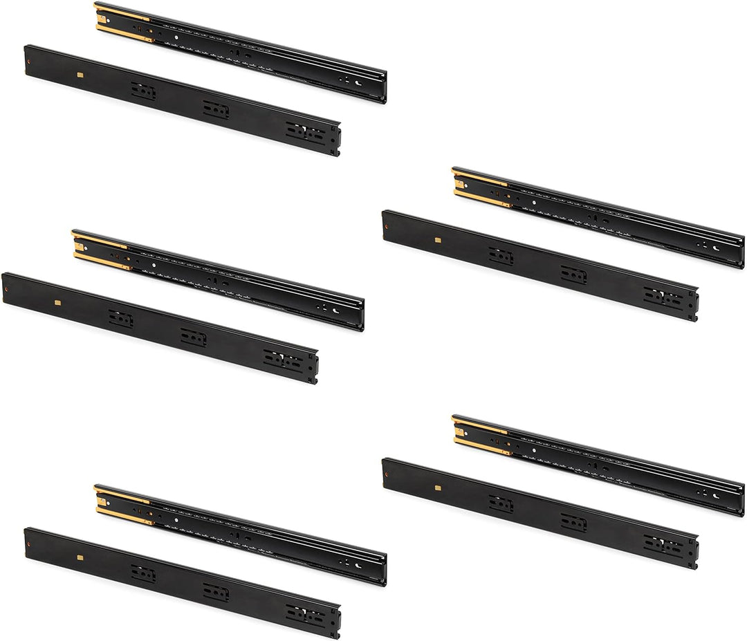 Emuca - Schubladenschienen kugellager 45mmx550mm, Set aus 5 Paar aus schubladenauszug Vollauszug mit