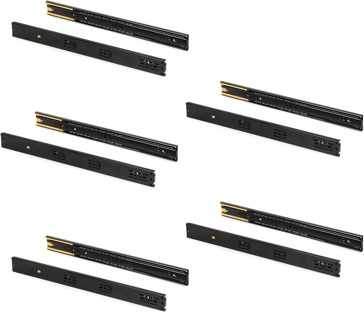 Emuca - Schubladenschienen kugellager 45mmx550mm, Set aus 5 Paar aus schubladenauszug Vollauszug mit