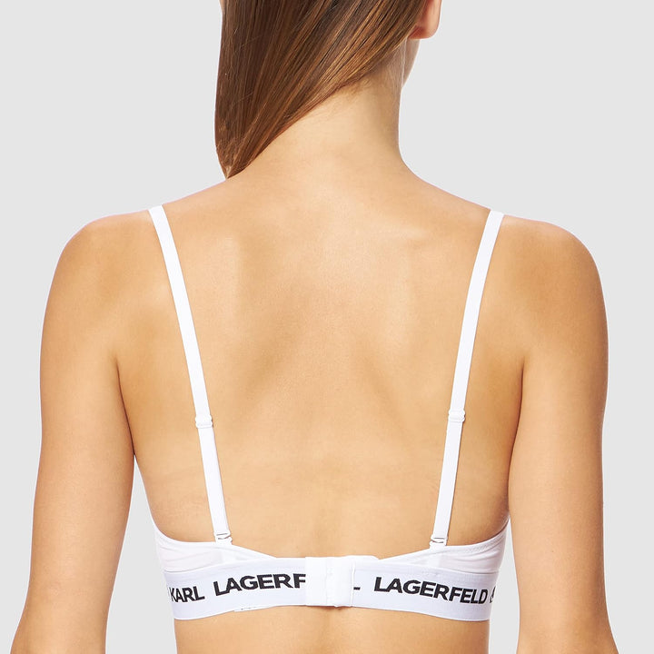 KARL LAGERFELD Damen Karl Lagerfeld Damen Logo Guckloch-Bh M Weiss, M Weiss