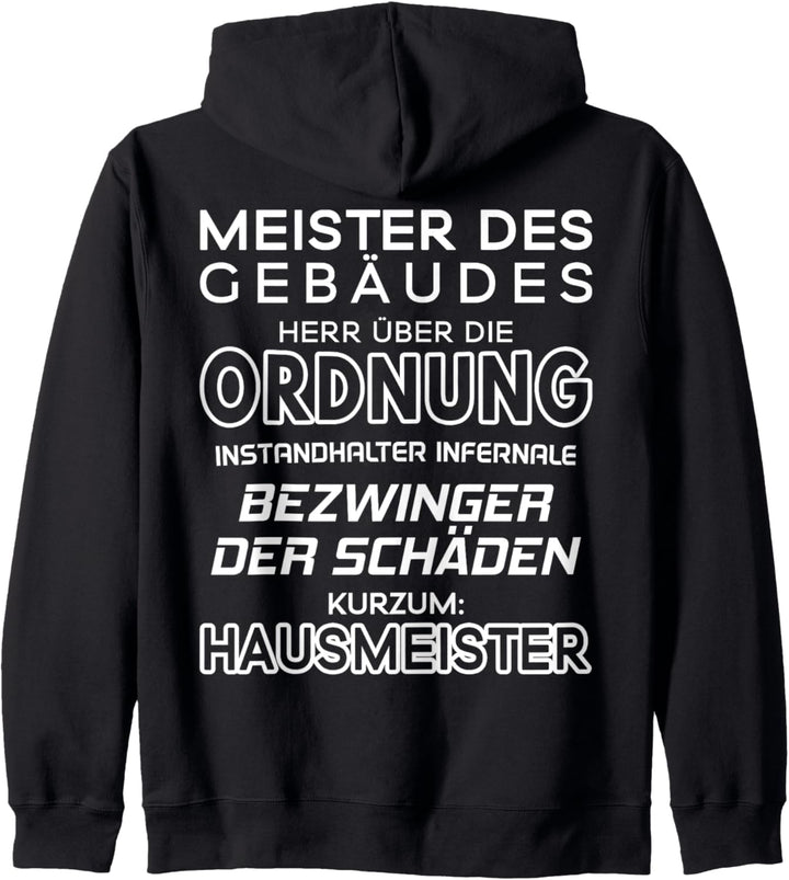 Herr Über Die Ordnung Hausmeister Kapuzenjacke