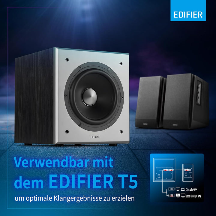 Edifier R1700BT BK Lautsprechersystem (66W) für TV/PC/Notebook/Tablet/Smartphone schwarz Black(Singl