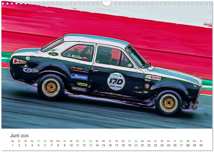 Kultautos - Capri und Escort (Wandkalender 2026 DIN A3 quer), CALVENDO Monatskalender: Autos mit spo