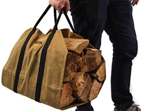 Readywares Kaminholzträger aus gewachstem Segeltuch, robust, klassisches und langlebiges Design canv