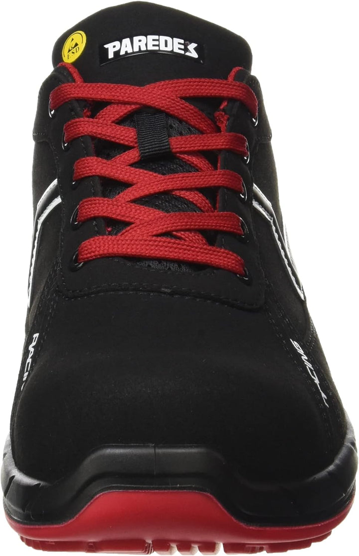 PAREDES Men's Alonso Industrial Shoe, Black and red, 6.5 UK