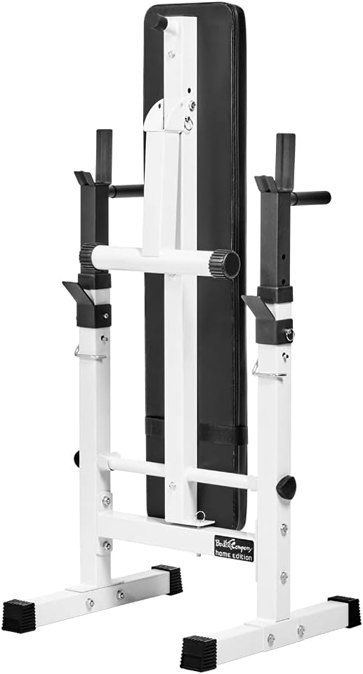 Bad Company Hantelbank mit Hantelablage inkl. Dip-Station I Klappbare Schrägbank für das Homegym I M