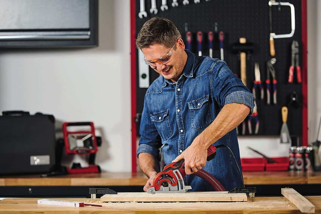 Einhell Mini-Handkreissäge TC-CS 89 (600 W, 7200 min-1, 27 mm Schnitttiefe, 10 mm Sägeblattaufnahme,