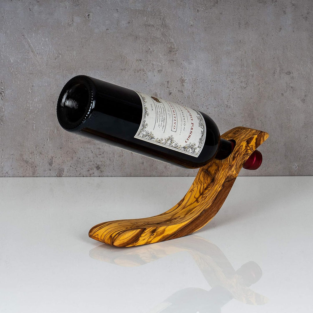 Weinflaschenhalter Olivenholz H28cm Flaschenhalter Weinständer Weinhalter Holz Tischdeko Flaschenstä