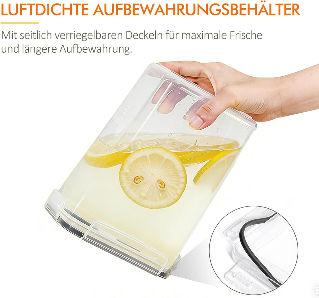GREELUE 2L*9 Vorratsdosen mit Deckel Luftdicht Set, Aufbewahrungsbox mit Deckel Küche, BPA-frei Luft