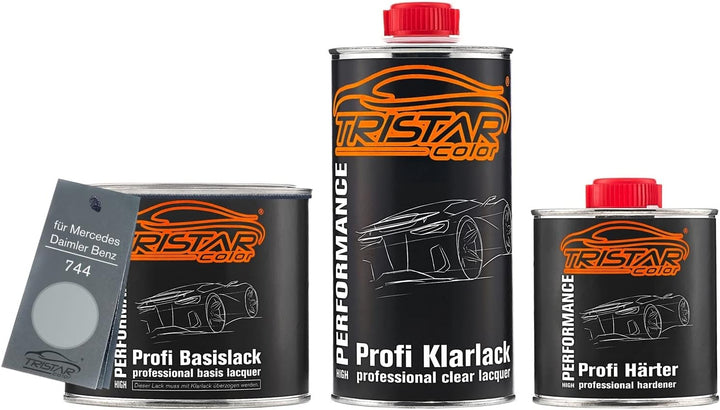 TRISTARcolor Autolack Set Dose spritzfertig für Mercedes/Daimler Benz 744 Brillantsilber Metallic Ba