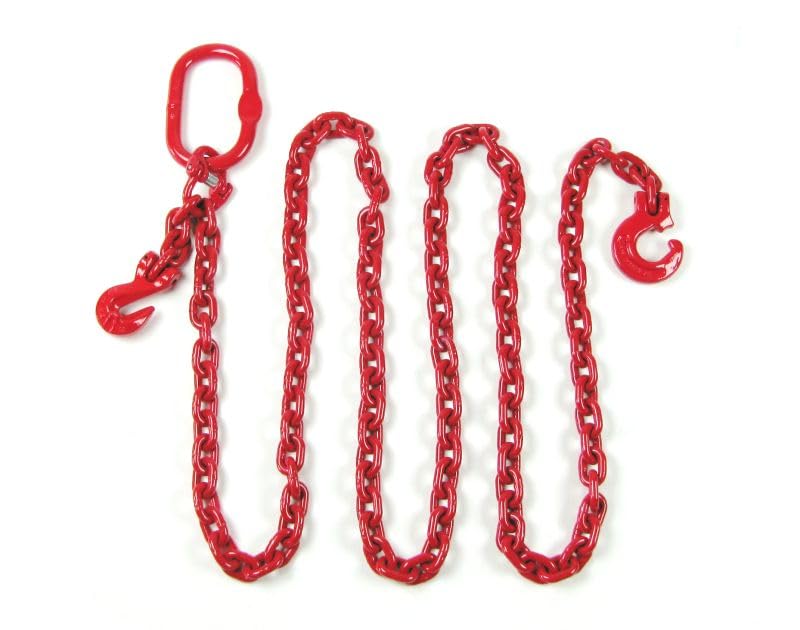 Forstkette rund, 10mm mit Verkürzung und Schlinghaken, Rückekette - [ 2m 10mm ]