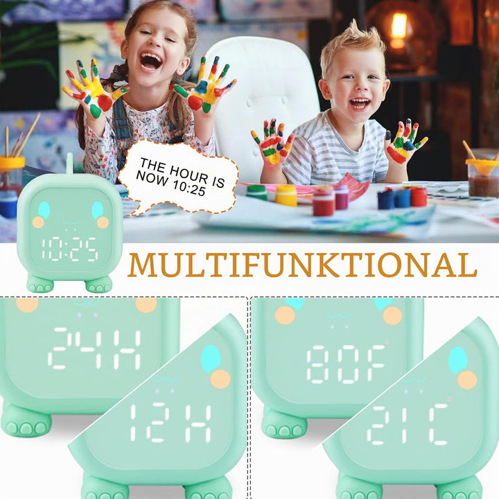 Ayybboo Kinderwecker Digitaler, Wecker Digital Sonnenaufgangssimulator Kinderwecker für Mädchen Jung