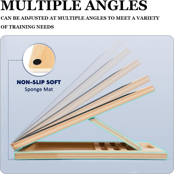 Slant Board, Tragbares Wadendehner Mit Griff, Professionelles Schrägbrett Aus Holz, Verstellbares Fi