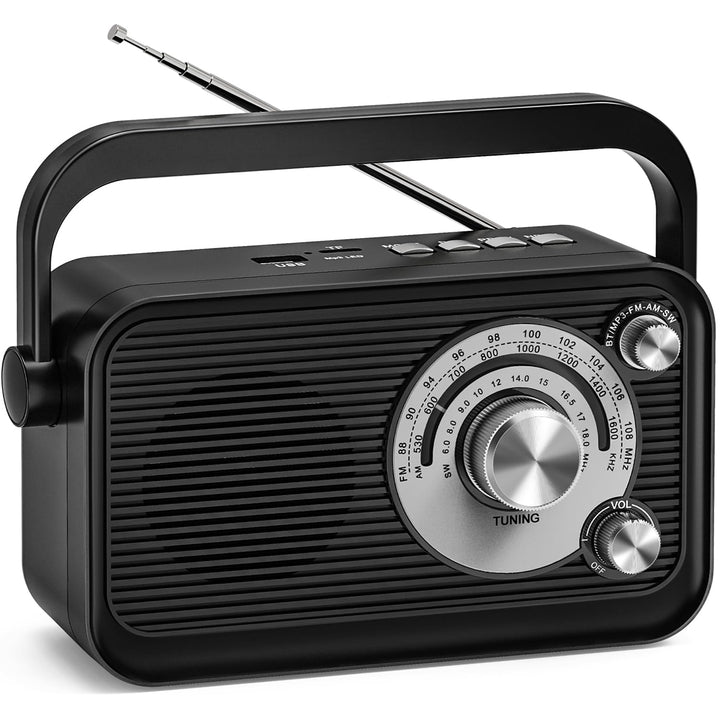 Tendak Tragbares Radio, Kofferradio UKW/FM/AM/SW, Transistorradio Batterie Radio mit Bestem Empfang,