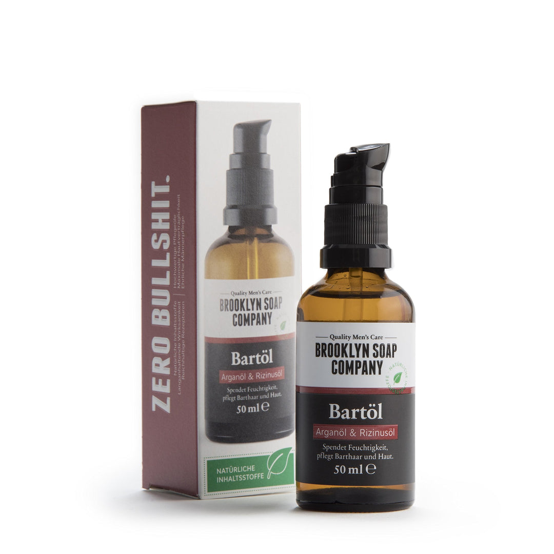 Bartöl (50ml) · BROOKLYN SOAP COMPANY · Bart Öl für die tägliche Bartpflege von 3-Tage-Bart oder Vol