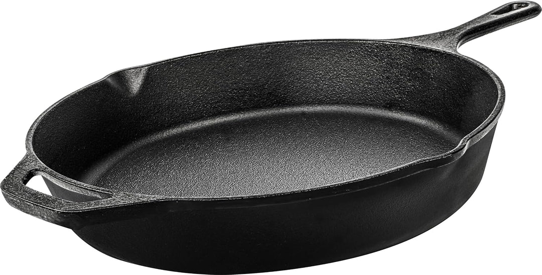 KICHLY Vorgewürzte gusseiserne Pfanne - 10,25 Zoll (26 cm) gusseiserne runde Bratpfanne für Herd und