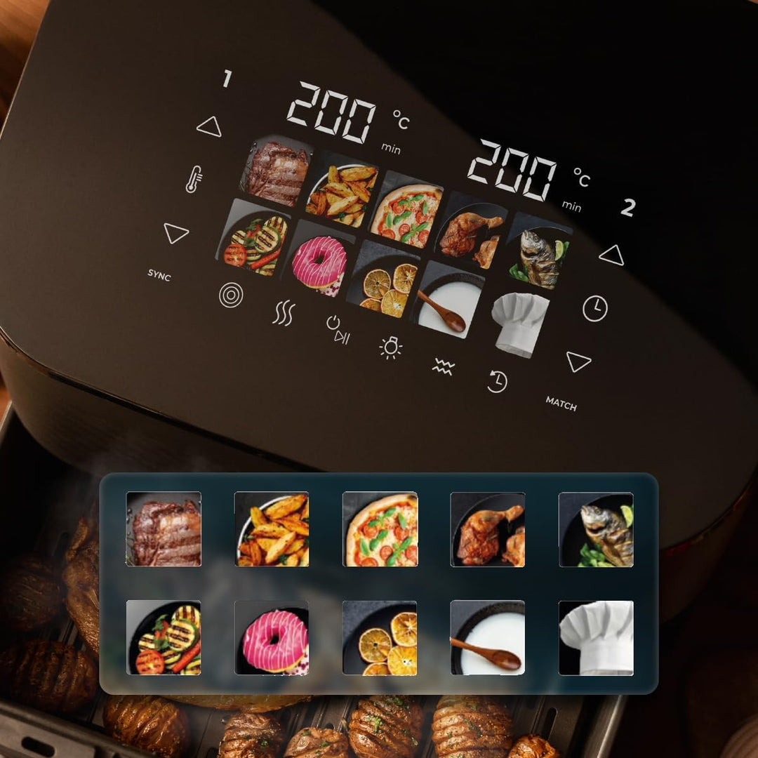 Cecotec Heissluftfritteuse ohne Öl - 10L - Grill - Doppelwiderstand - Integrierter Smoker - Air Frye