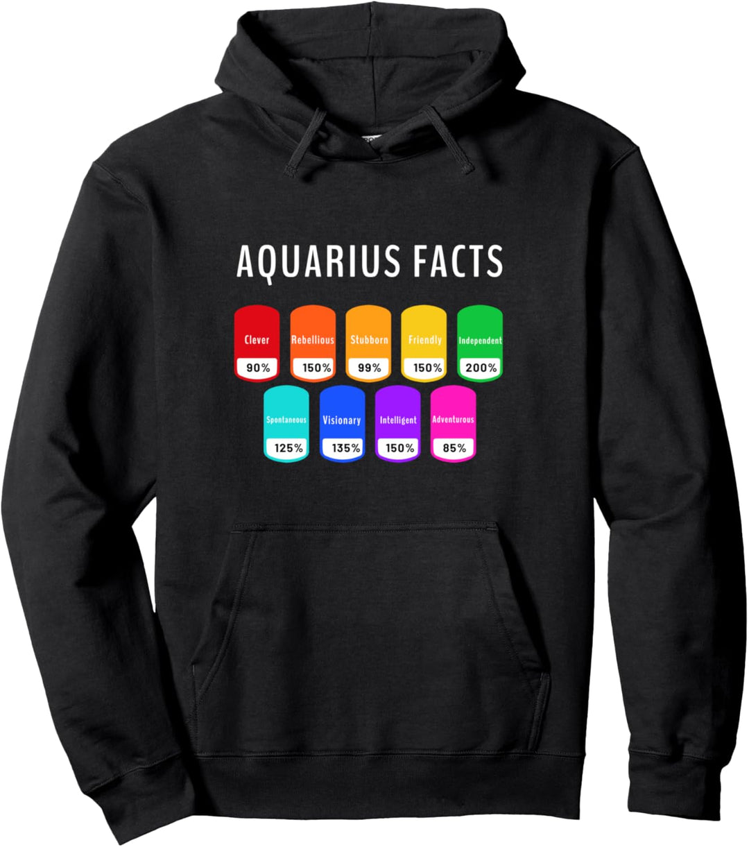 Wassermann Persönlichkeit Fakten Spass Tierkreiszeichen Astro Pullover Hoodie
