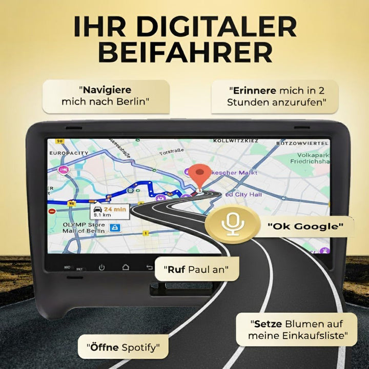 M.I.C. AA8-L2 Android 14 Autoradio mit Navigation: MediaTek MT6765V, 4GB+64GB, 8.8 Zoll QLED Display