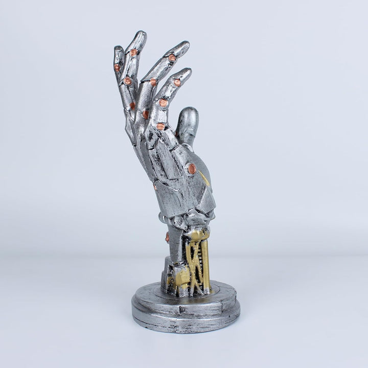 Cyberpunk Kunstwerk – Gaming Kopfhörerständer und Controller Ständer – Futuristisches Metalloptik De