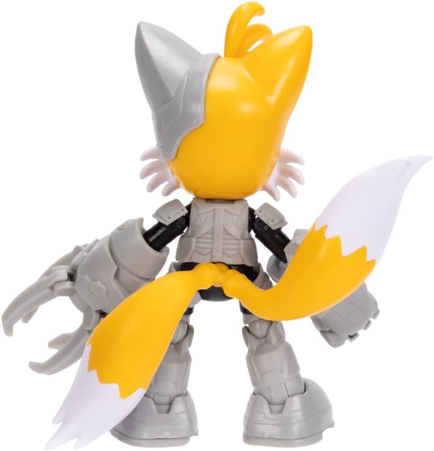 DC x Sonic Tails als Cyborg 13 cm grosse Actionfigur, offiziell lizenziert von Jakks Pacific, hochbe