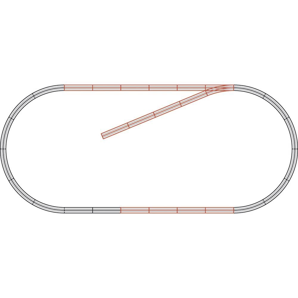 Roco 61101 H0 geoLINE (mit Bettung) Ergaenzungs-Set