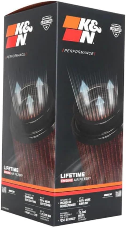 K&N SU-1009 Motorrad K&N Tausch-Luftfilter, Rot