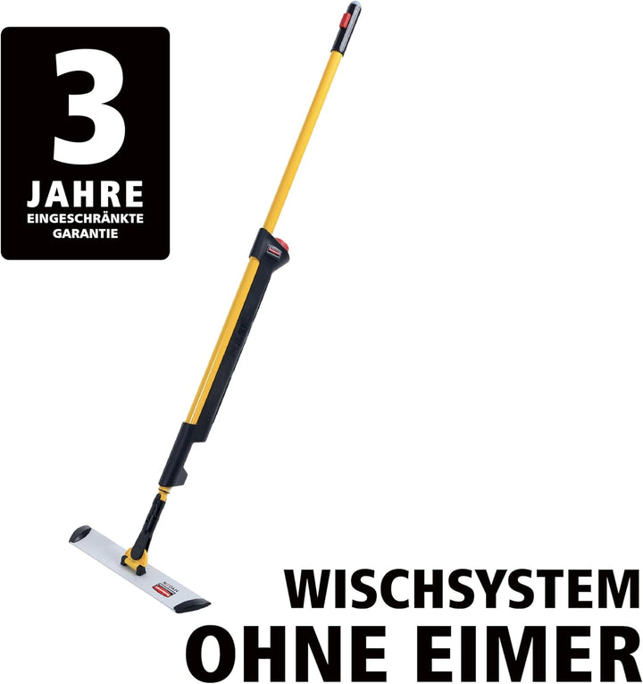 Rubbermaid Commercial Products HYGEN Pulse Mikrofaser-Sprühmopp Gelb – inkl. 0,6-l-Flüssigkeitsbehäl