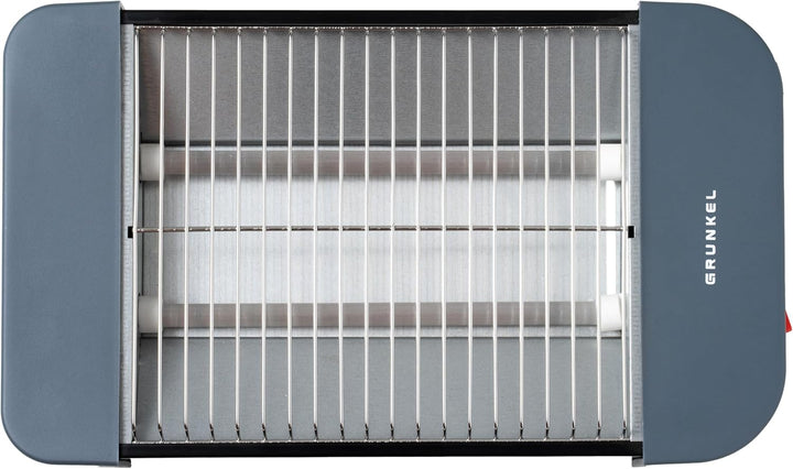 Grunkel Toaster mit 300 W und geeignet für 1 Brotscheibe mit On/Off und ohne Timer. Krümelschublade