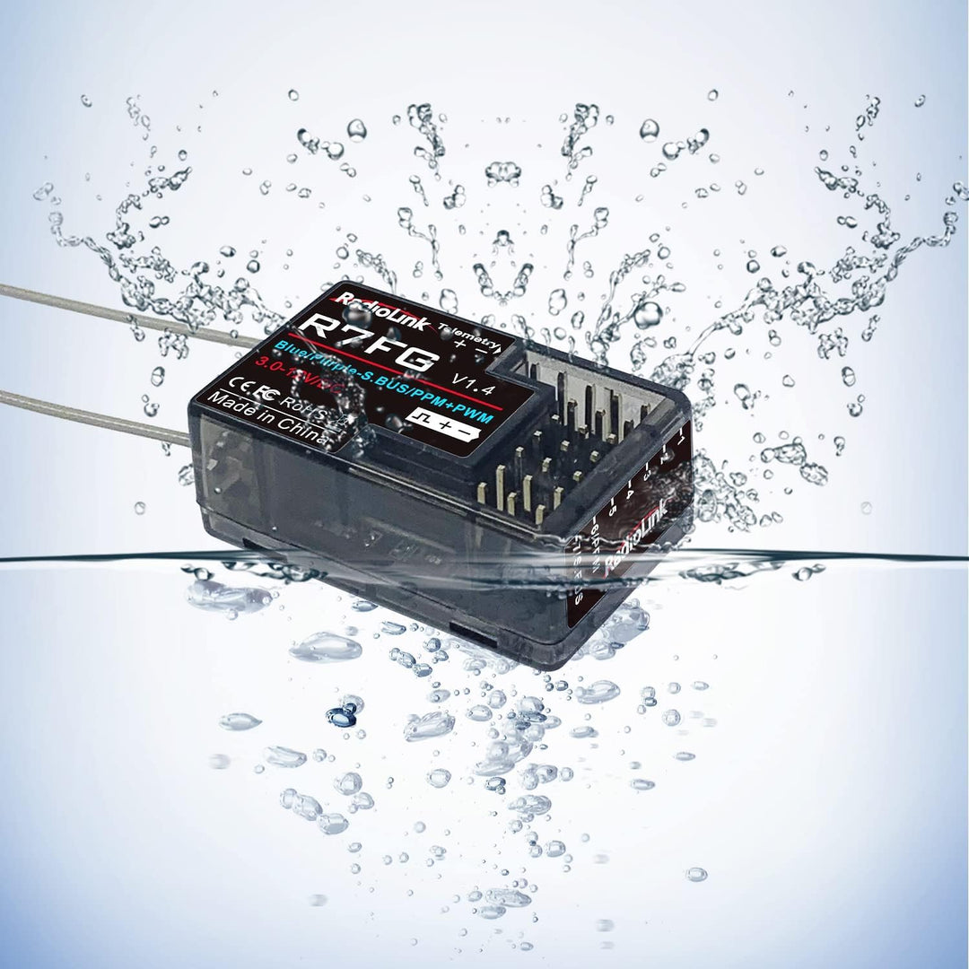 Radiolink RC6GS V3 7 Kanäle 2.4GHz RC Sender mit 2 Stück Empfängern R7FG, Gyro Telemetrie integriert
