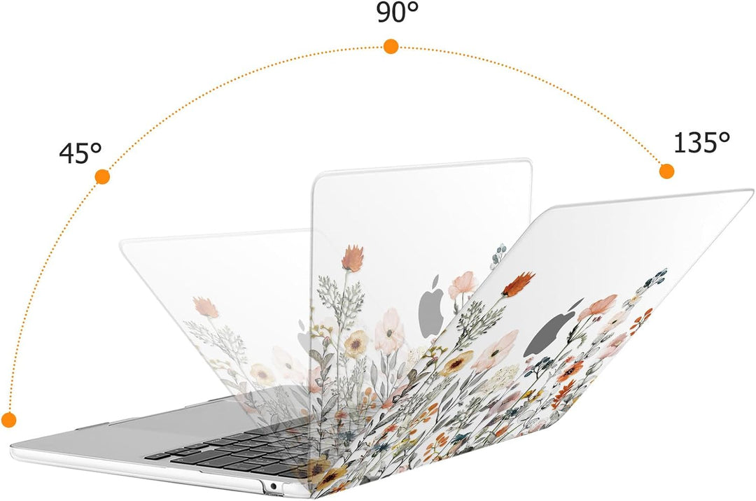 MOSISO Kompatibel mit MacBook Air 13 Zoll Hülle M4 M3 M2 2025 2024-2022 A3240 A3113 A2681, Gartenblu